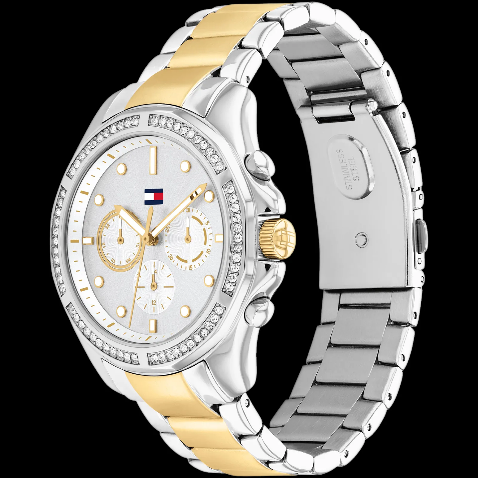 Relogio Prateado Aco Bicolor E Cristais-Tommy Hilfiger Watches Online