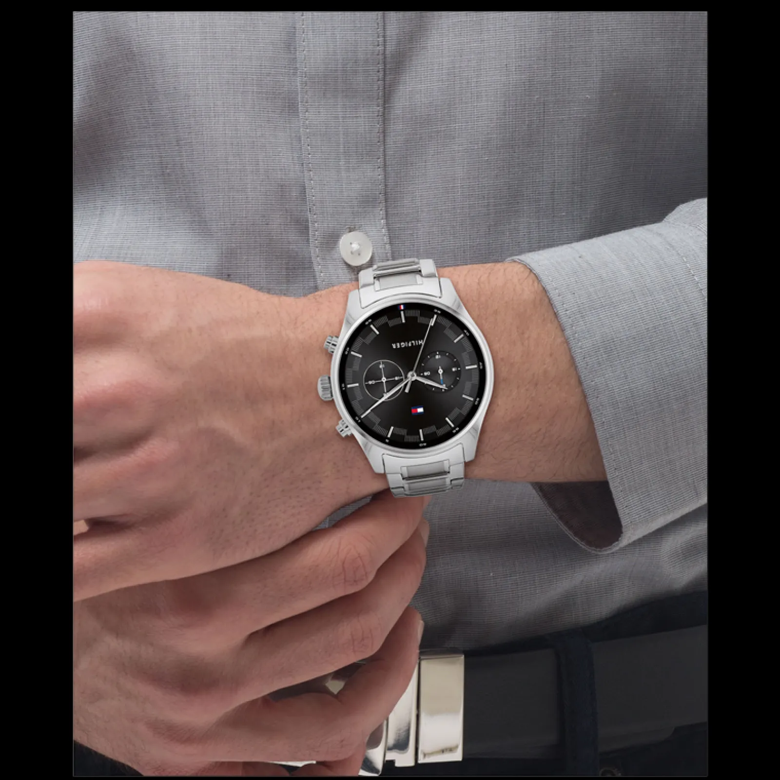 Relogio Preto Aco-Tommy Hilfiger Watches Discount