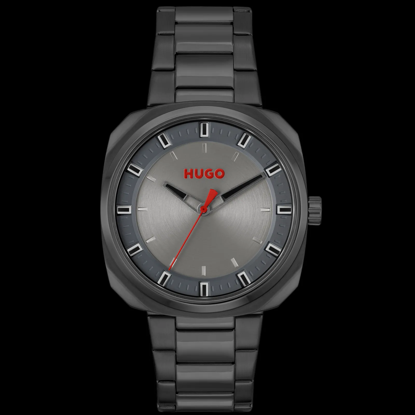 Relogio #Shrill Cinzento Aco Ip Preto-Hugo Clearance