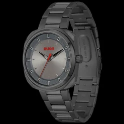 Relogio #Shrill Cinzento Aco Ip Preto-Hugo Clearance
