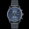 Relogio Skymaster Cronografo Malha Milanesa Azul-Boss Watches Flash Sale