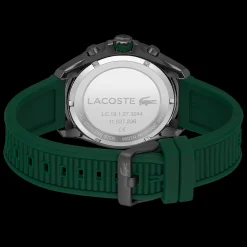 Relogio Tiebreaker Cronografo Aco Preto Silicone-Lacoste Cheap