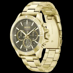 Relogio Troper Cronografo Verde Aco Dourado-Boss Watches Store