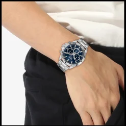 Relogio Troper Cronografo Azul Aco-Boss Watches Cheap