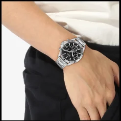Relogio Troper Cronografo Preto Aco-Boss Watches Fashion