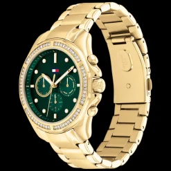 Relogio Verde Aco Ip Dourado E Cristais-Tommy Hilfiger Watches Online