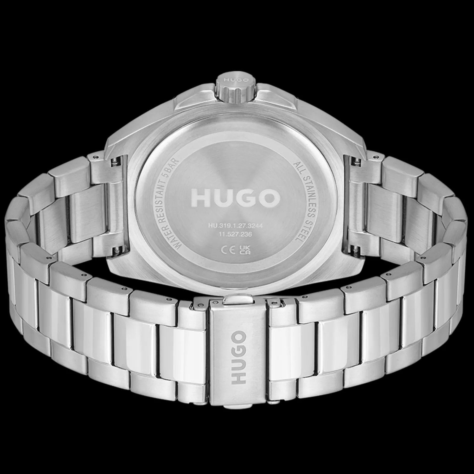 Relogio #Visit Aco Ip Preto E Azul-Hugo Flash Sale