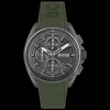 Relogio Volane Aco Ip Cinzento Silicone Verde-Boss Watches Hot