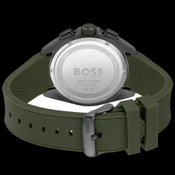 Relogio Volane Aco Ip Cinzento Silicone Verde-Boss Watches Hot