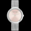 Rosa E Aco Com Cristais Em Malha Milanesa-Calvin Klein Watches Fashion