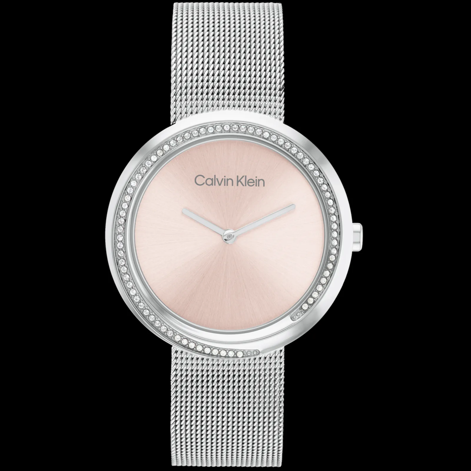 Rosa E Aco Com Cristais Em Malha Milanesa-Calvin Klein Watches Fashion