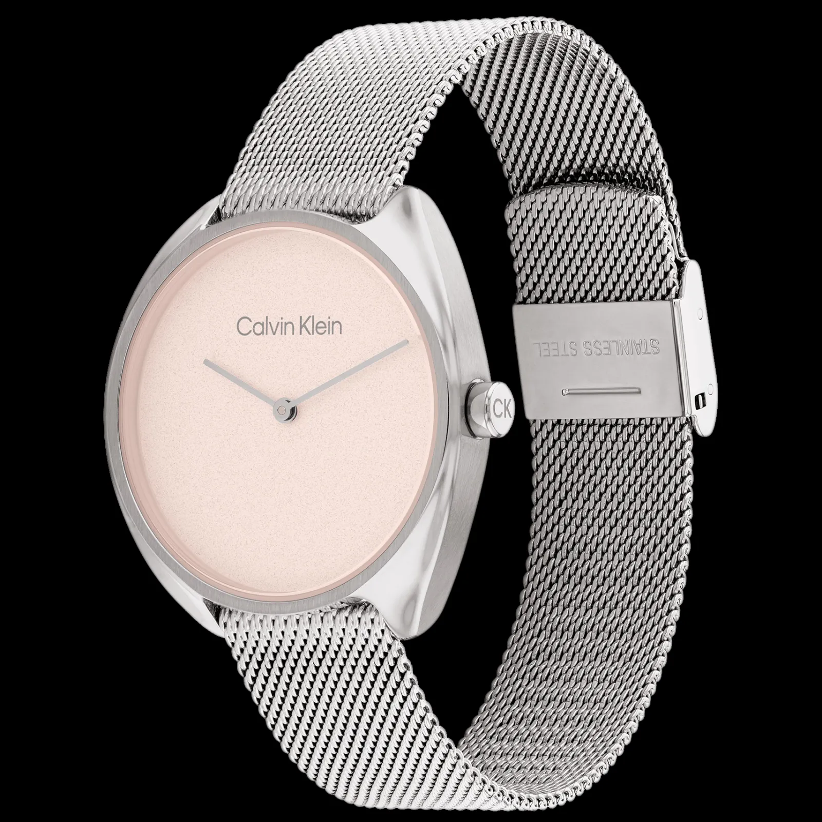 Rosa E Aco Em Malha Milanesa-Calvin Klein Watches Sale