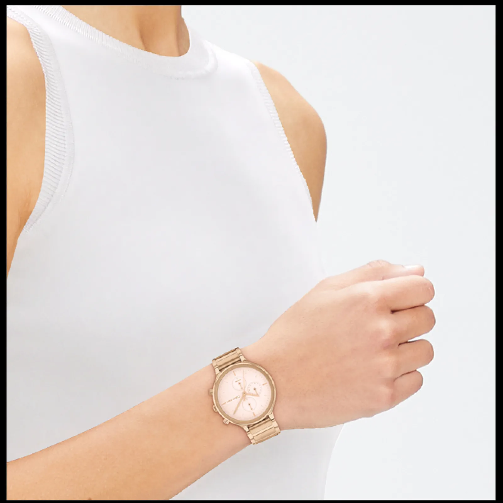 Rosa E Dourado Rosa Em Aco-Calvin Klein Watches Discount