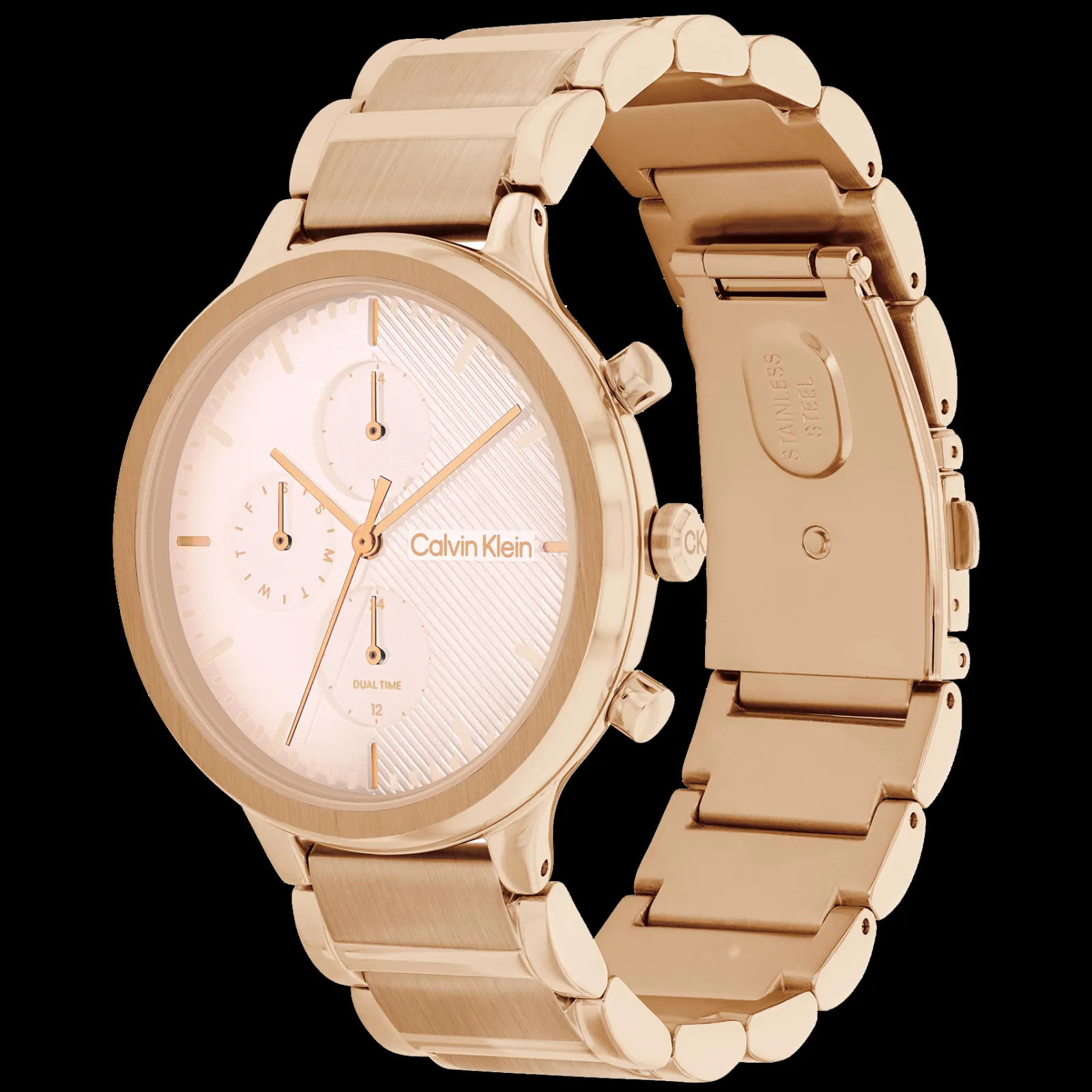 Rosa E Dourado Rosa Em Aco-Calvin Klein Watches Discount