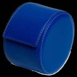 Royal Blue Leather Watch Roll-Kross Studio New