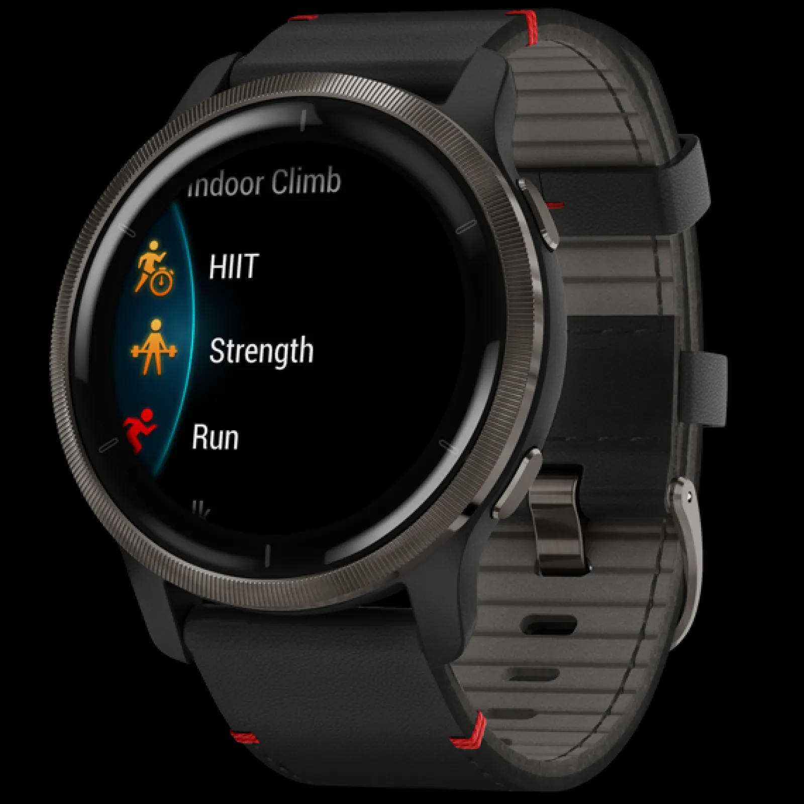 Smartwatch Venu 2 Black / Slate Leather-Garmin Fashion