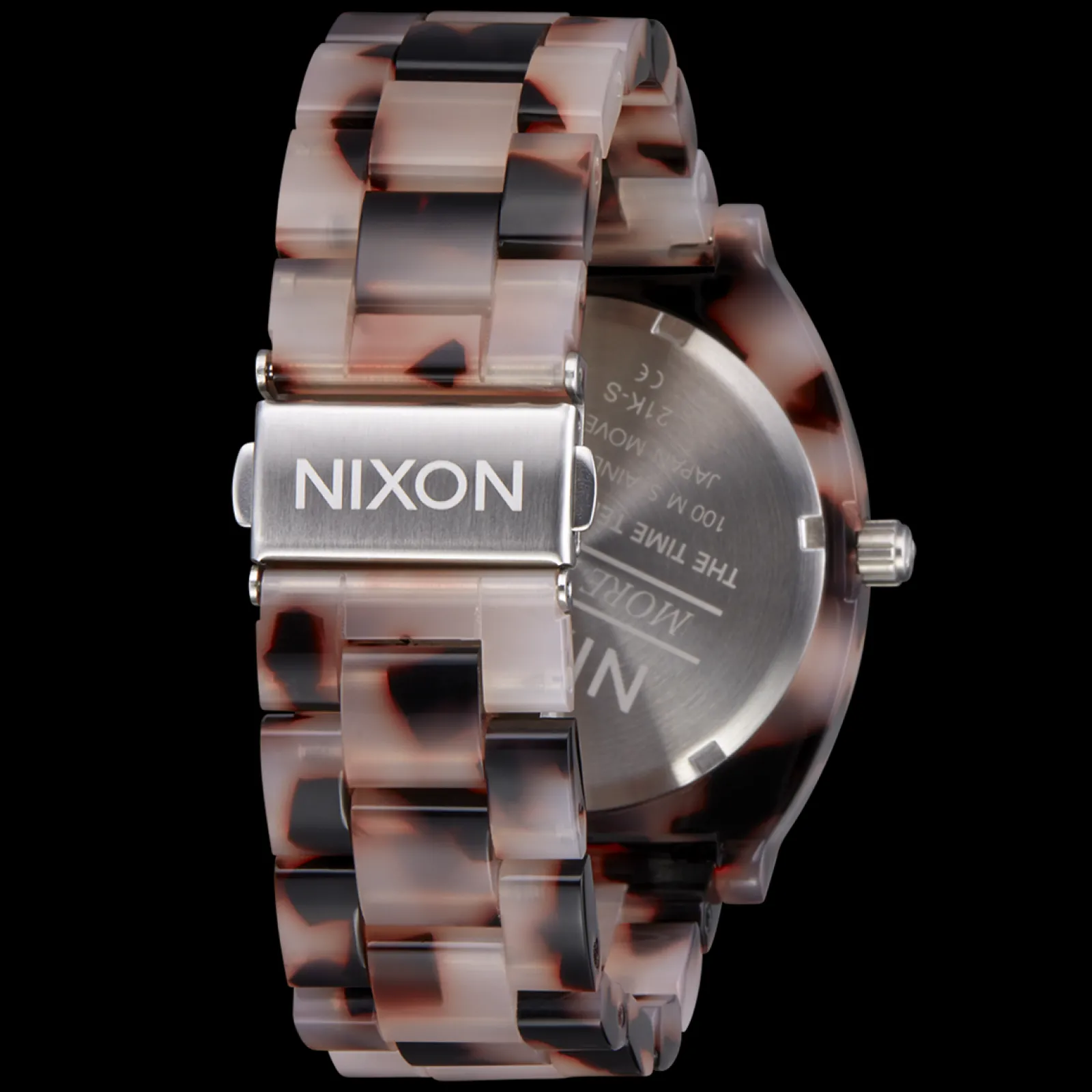 Time Teller Acetate Pink Tortoise/Mop-Nixon Clearance